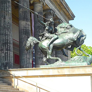 Historical horse rider statue Berlin