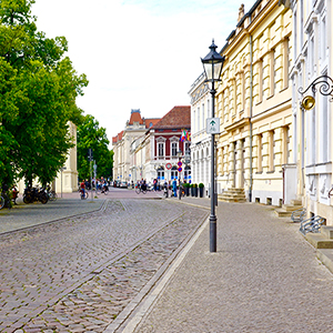 Town street location historic Berlin region