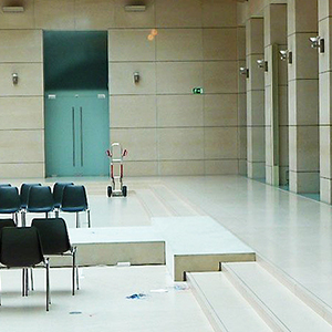 Minimalist conference hall Berlin interior