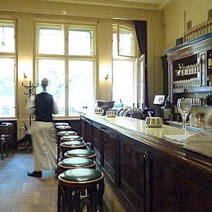 Traditional cafe house restaurant interior Berlin