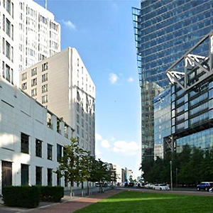 Modern Berlin city glass building