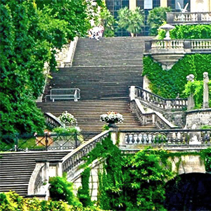 Palace park stairs impressive film location Berlin-Potsdam