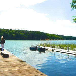 Lake with jetty location in Berlin Region