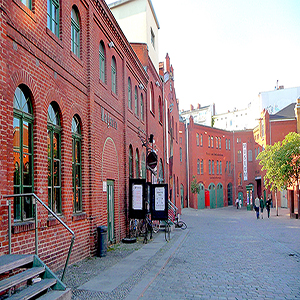 Factory cobblestone square location in Berlin