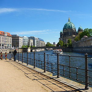 River bank historic city place Berlin