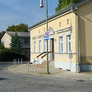 Country village street corner house